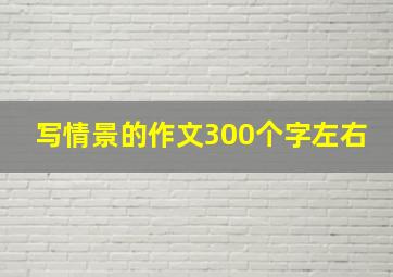 写情景的作文300个字左右