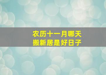 农历十一月哪天搬新居是好日子