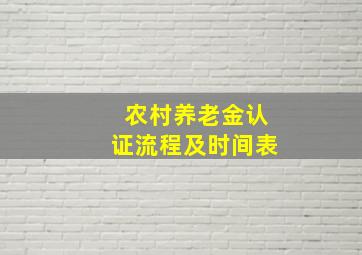 农村养老金认证流程及时间表