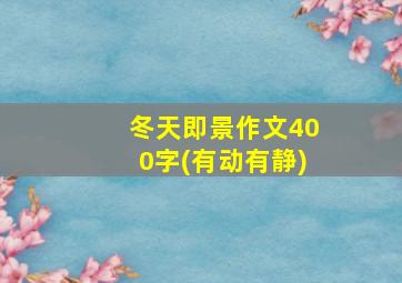 冬天即景作文400字(有动有静)