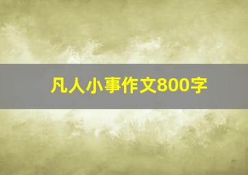 凡人小事作文800字