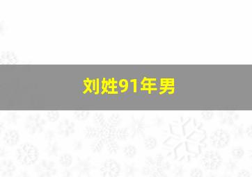 刘姓91年男