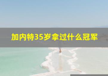 加内特35岁拿过什么冠军