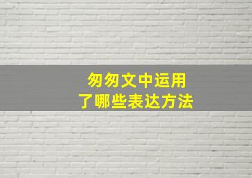 匆匆文中运用了哪些表达方法