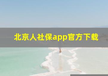 北京人社保app官方下载