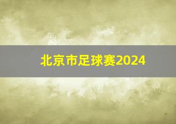 北京市足球赛2024