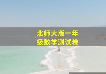 北师大版一年级数学测试卷