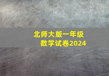 北师大版一年级数学试卷2024