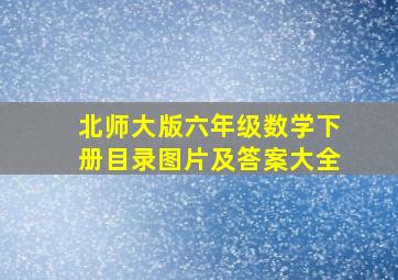 北师大版六年级数学下册目录图片及答案大全