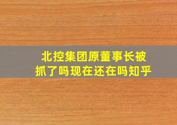 北控集团原董事长被抓了吗现在还在吗知乎