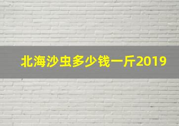 北海沙虫多少钱一斤2019