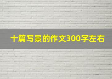 十篇写景的作文300字左右