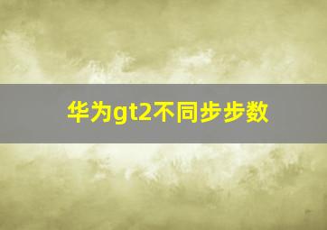 华为gt2不同步步数