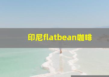 印尼flatbean咖啡