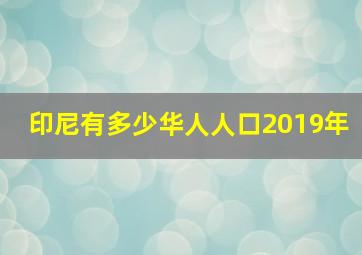 印尼有多少华人人口2019年