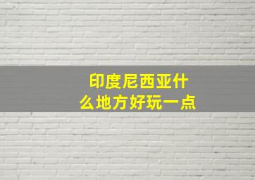 印度尼西亚什么地方好玩一点