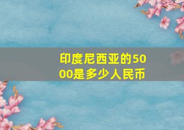 印度尼西亚的5000是多少人民币