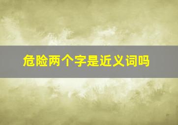 危险两个字是近义词吗