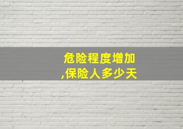 危险程度增加,保险人多少天