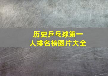 历史乒乓球第一人排名榜图片大全