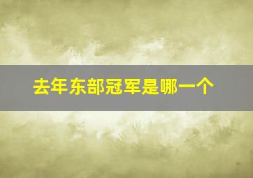 去年东部冠军是哪一个