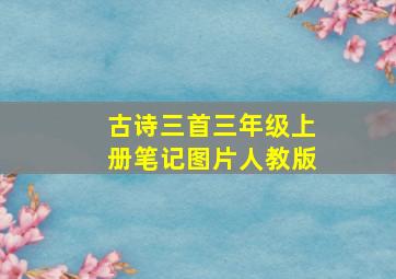 古诗三首三年级上册笔记图片人教版