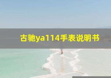 古驰ya114手表说明书