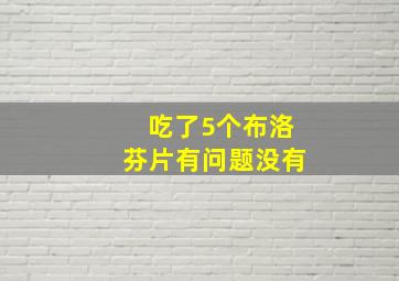 吃了5个布洛芬片有问题没有