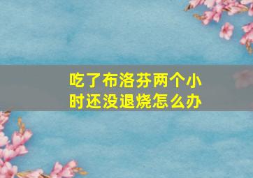 吃了布洛芬两个小时还没退烧怎么办