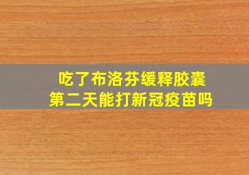 吃了布洛芬缓释胶囊第二天能打新冠疫苗吗