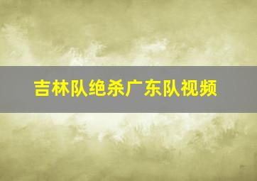 吉林队绝杀广东队视频