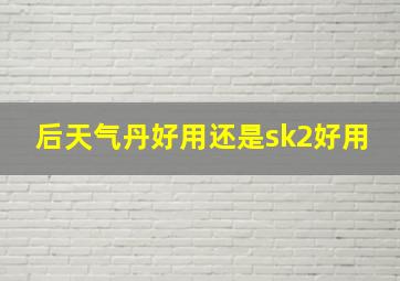 后天气丹好用还是sk2好用