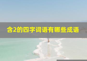 含2的四字词语有哪些成语