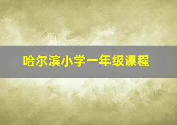 哈尔滨小学一年级课程