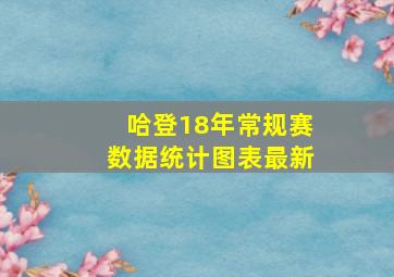 哈登18年常规赛数据统计图表最新