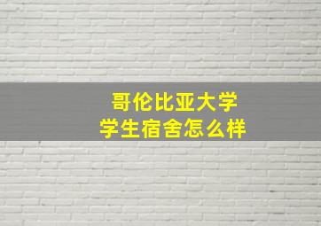 哥伦比亚大学学生宿舍怎么样