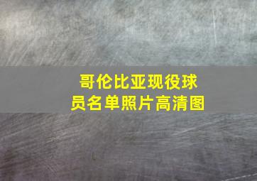 哥伦比亚现役球员名单照片高清图