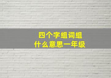 四个字组词组什么意思一年级