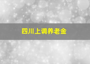 四川上调养老金