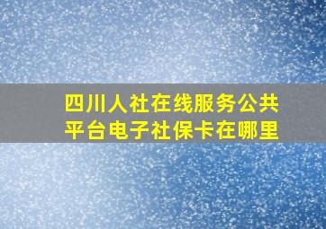 四川人社在线服务公共平台电子社保卡在哪里