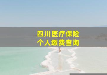 四川医疗保险个人缴费查询