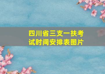 四川省三支一扶考试时间安排表图片