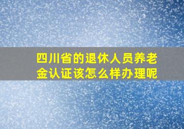 四川省的退休人员养老金认证该怎么样办理呢