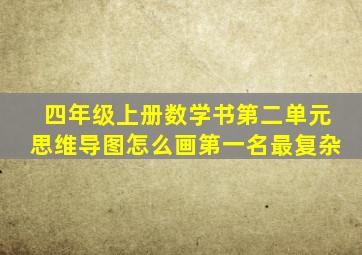 四年级上册数学书第二单元思维导图怎么画第一名最复杂