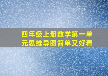 四年级上册数学第一单元思维导图简单又好看