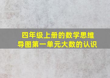 四年级上册的数学思维导图第一单元大数的认识