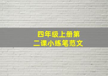 四年级上册第二课小练笔范文