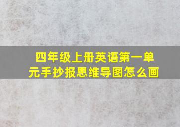 四年级上册英语第一单元手抄报思维导图怎么画