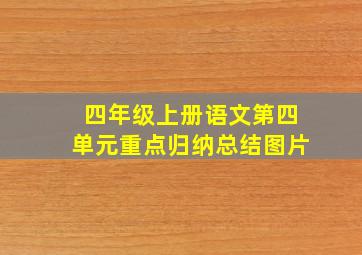 四年级上册语文第四单元重点归纳总结图片