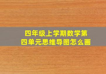 四年级上学期数学第四单元思维导图怎么画